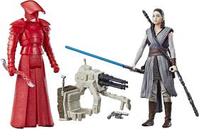 Star Wars: Os Últimos Jedi Rey (Treinamento Jedi) e Elite Pretorian Guard Figura 2-Pack 3.75 Polegadas