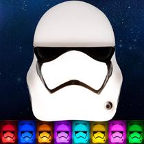 Star Wars Stormtrooper LED Night Light, Color Changing, Collector's Edition, Dusk-to-Dawn Sensor, Plug-in, Disney, Galaxy, Ideal for Bedroom, Bathroom, Nursery, Hallway, 43067