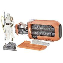 Star Wars The Black Series Rey's Speeder (Jakku) e Figura