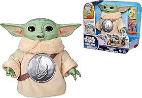 Star Wars The Mandalorian E Grogu - Baby Yoda 17 Comilão Lanches 17 Cm Função Aperte Para Comer - Hasbro