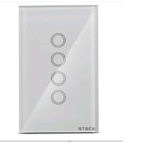 Steck Smarteck Inteligente 4 Módulos 4x2 Touch Branco