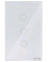 Steck smarteck interruptor 3 teclas touch branco