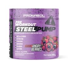 Steel pump pre-workout sabor angry berries 240g - pronabol - MIX NUTRI