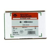 Steel Round Head Strike Anchor Hillman 1,9 cm de diâmetro x 15 cm L 10 unidades