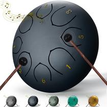 Steel Tongue Chakra Rain Drum Innowarmer de 6 polegadas com acesso. Steel Tongue Chakra Rain Drum Innowarmer de 6 polegadas com acesso.