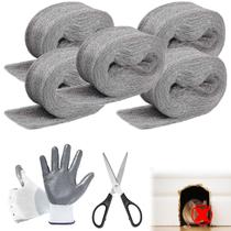 Steel Wool Klfte for Mice Control Gap Filler de 3,2 x 12 pés, pacote com 5 Steel Wool Klfte for Mice Control Gap Filler de 3,2 x 12 pés, pacote com 5