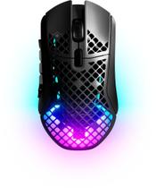 SteelSeries - Aerox 9 Wireless Ultra Leve Honeycomb Resistente à Água RGB Mouse Óptico - Preto-62618 SteelSeries - Aerox 9 Wireless Ultra Leve Honeycomb Resistente à Água RGB Mouse Óptico - Preto-62618