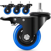 Stem Caster Wheels Humagineer de 3 polegadas com trava de segurança, conjunto de 4