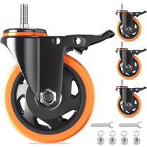 Stem Caster Wheels WOZESEIK de 5 polegadas Heavy Duty 1000 kg, conjunto de 4 Stem Caster Wheels WOZESEIK de 5 polegadas Heavy Duty 1000 kg, conjunto de 4