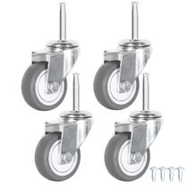 Stem Caster Wheels YEWEKE, conjunto de 4 de reposição TPR de 2,0 polegadas
