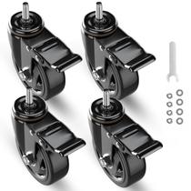 Stem Caster Wheels YUPEZOP de 3 polegadas e 725 kg com rosca, conjunto de 4