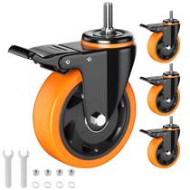 Stem Caster Wheels YUPEZOP Heavy Duty 4 polegadas, conjunto de 4