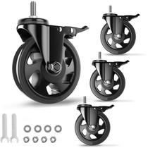 Stem Caster Wheels YUPEZOP Heavy Duty 5 polegadas, conjunto de 4