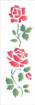 Stencil 1030 Simples - Flores Rosas Ii - Opa 1036