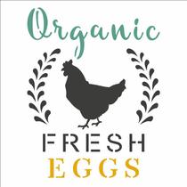 Stencil 1414 Simples Farmhouse Organic Fresh Eggs Opa 2923 - Opa Criando Arte