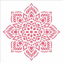 Stencil 1414 Simples Mandala Flor Oito Pontas OPA 2693