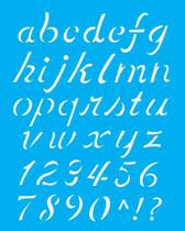Stencil 20X25 Alfabeto Minúsculo - Opa 1399