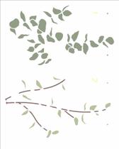 Stencil 20x25 - Plantas Eucalipto - (OPA 3223)