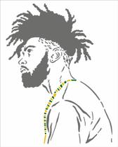 Stencil 20X25 Simples Afro Homem - Opa 2954