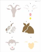 Stencil 20X25 Simples Country Brasil - Animais II - Opa 2958