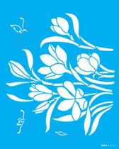Stencil 20X25 Simples - Flores Açafrão da Terra - Opa 3545