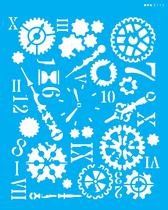 Stencil 20x25 SteamPunk Art Engrenagens - OPA 3115