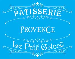 Stencil 20x25cm TK0020 Patisserie Provence - Toke de Arte