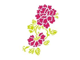 Stencil 210x150mm Floral 140 Acrilex