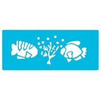 Stencil 330x140MM Peixes/Maritima 1281 Acrilex Stencil 330x140MM Peixes/Maritima 1281 Acrilex