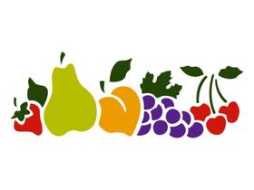 Stencil 33cm x 14cm Frutas Acrilex