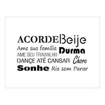 Stencil Acorde Beije Ame sua Família Sonhe Ria sem Parar - 15x20 - Ref 8718