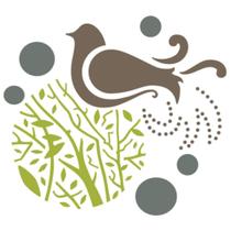 Stencil Acrilex 10x10 1146 Passarinho