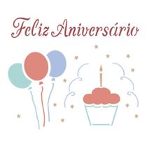 Stencil Acrilex 10x10 1199 Aniversário