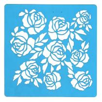 Stencil Acrilex 13 X 13cm - 1181 Rosas/Floral