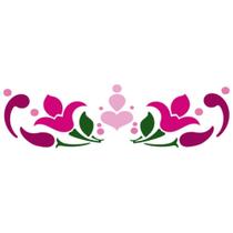 Stencil Acrilex 16x5 1225 Flores