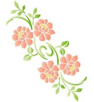 Stencil Arranjo De Flores E Folhas 21,1x17,2 Stm-646 - Litoarte Stencil Arranjo De Flores E Folhas 21,1x17,2 Stm-646 - Litoarte