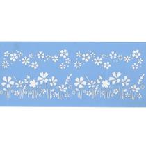 Stencil Arte Fácil 12 x 28 cm - ST-417 Floral Stencil Arte Fácil 12 x 28 cm - ST-417 Floral