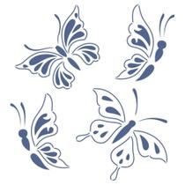 Stencil Arte Fácil 15 x 15cm - ST-625 Borboletas