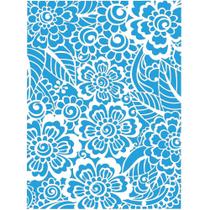 Stencil Arte Fácil 18 x 23 cm - ST-801 Flores e Folhas Stencil Arte Fácil 18 x 23 cm - ST-801 Flores e Folhas
