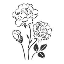 Stencil Arte Fácil 18 x 23 cm - ST-848 Flores Stencil Arte Fácil 18 x 23 cm - ST-848 Flores