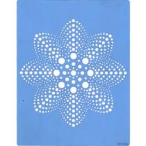 Stencil Arte Fácil 18 x 23 cm - ST-872 Flor Bolinha Stencil Arte Fácil 18 x 23 cm - ST-872 Flor Bolinha