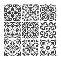 Stencil Arte Fácil 25 x 25cm - ST-910 Arabesco Stencil Arte Fácil 25 x 25cm - ST-910 Arabesco