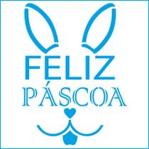 Stencil Coelho Feliz Páscoa STXX-055 - Litoarte - Rizzo Stencil Coelho Feliz Páscoa STXX-055 - Litoarte - Rizzo