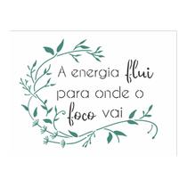Stencil de Acetato Opa - 3376 Frase A Energia Flui 15 X 20cm