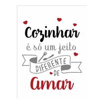 Stencil de Acetato Opa - 3377 Frase Cozinhar com Amor 15 X 20cm