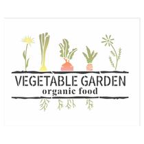 Stencil de Acetato Opa - 3388 Farmhouse Vegetable Garden 20 X 25cm