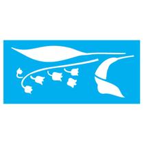 Stencil de Acetato para Pintura 07x15 cm OPA - 1966 - Flor Lírio Do Vale