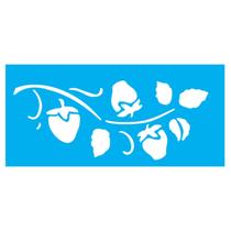 Stencil de Acetato para Pintura 07x15 cm OPA - 1969 - Frutas Morangos