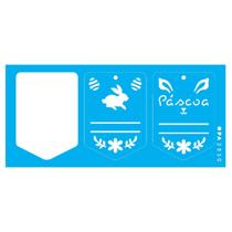 Stencil de Acetato para Pintura 07x15 cm OPA - 2830 - Tag Pascoa I