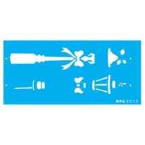 Stencil de Acetato para Pintura 07x15 cm OPA - 3013 - Poste Luz